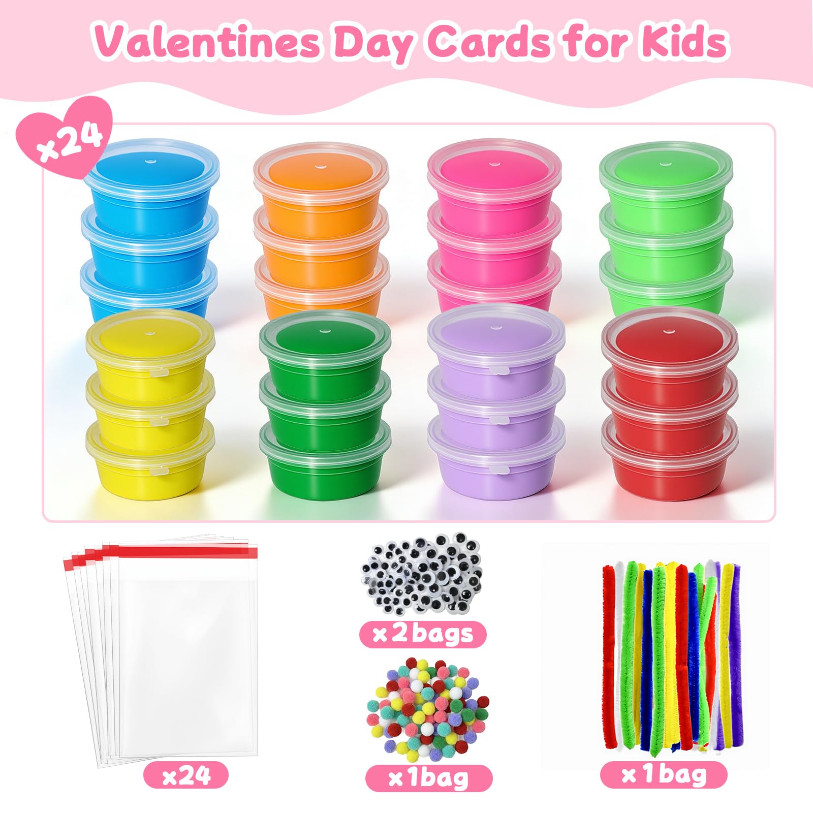 NAXYAN pipe cleaners in bright colors for creative valentines crafts