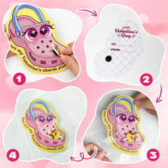 NAXYAN Valentines PVC shoe charms are waterproof and durable