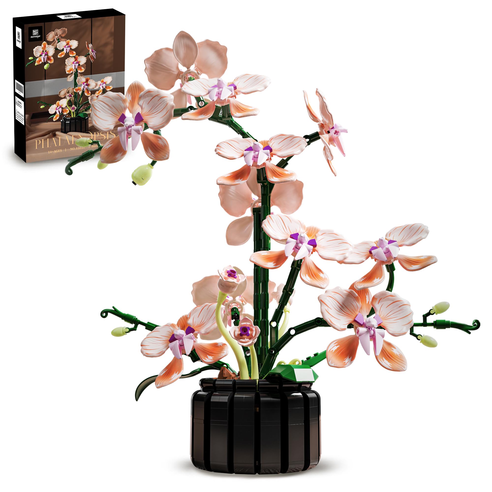 Nayihoop Orchid petals closeup for lifelike decor in any room