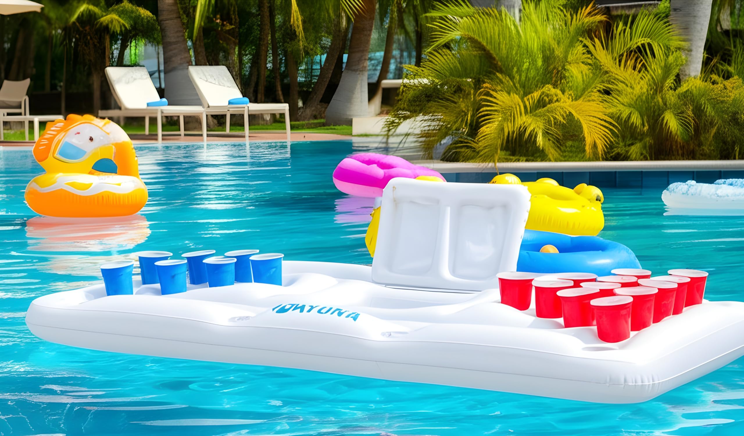 NAYUNA Floaty keeps beverages chilled during sun-soaked moments