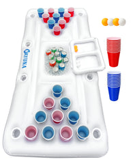 NAYUNA Floaty with Cooler top view for poolside social lounging