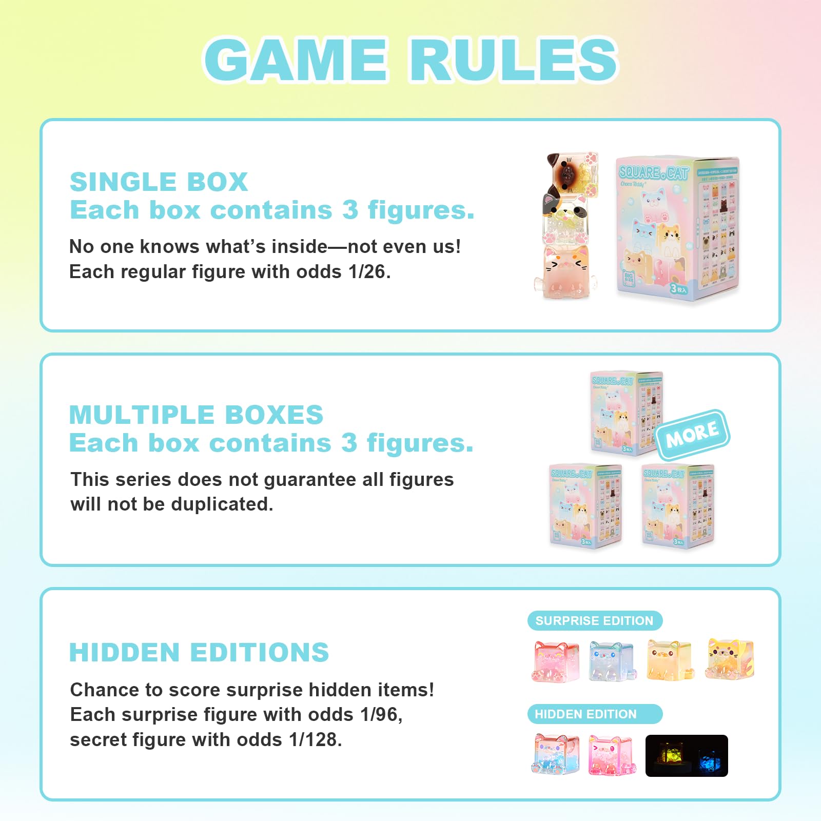 Unboxing the NBBRDDN Square Cat Series mystery cubes