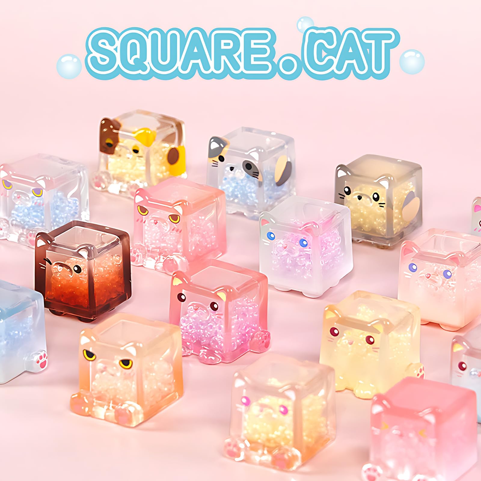 NBBRDDN kawaii mini cats beads rattle for tactile play