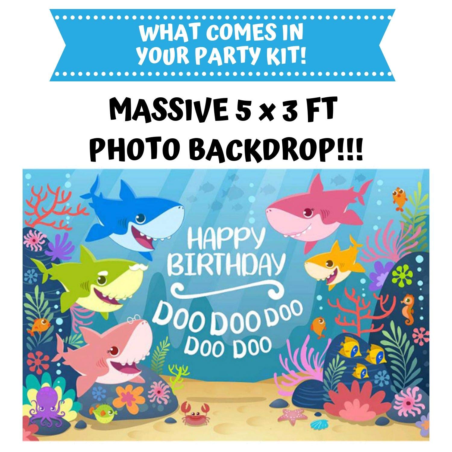 NBC Customs Shark balloons add festive color and easy decorating for the event.
