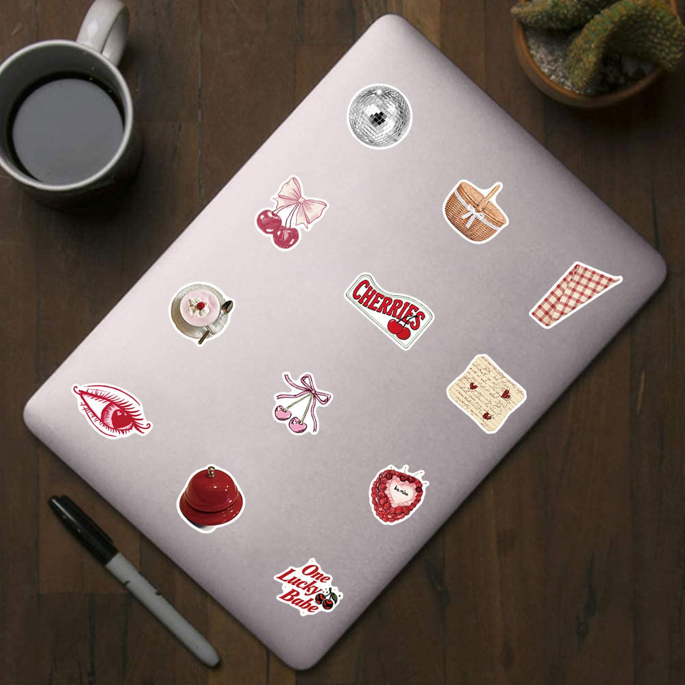 NBHJDKD vinyl waterproof stickers close-up for water bottles and notebooks