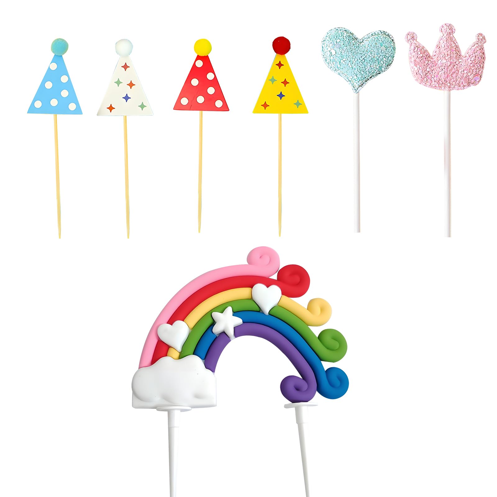 NBHUZEHUA reusable cake toppers for long-term desk decor