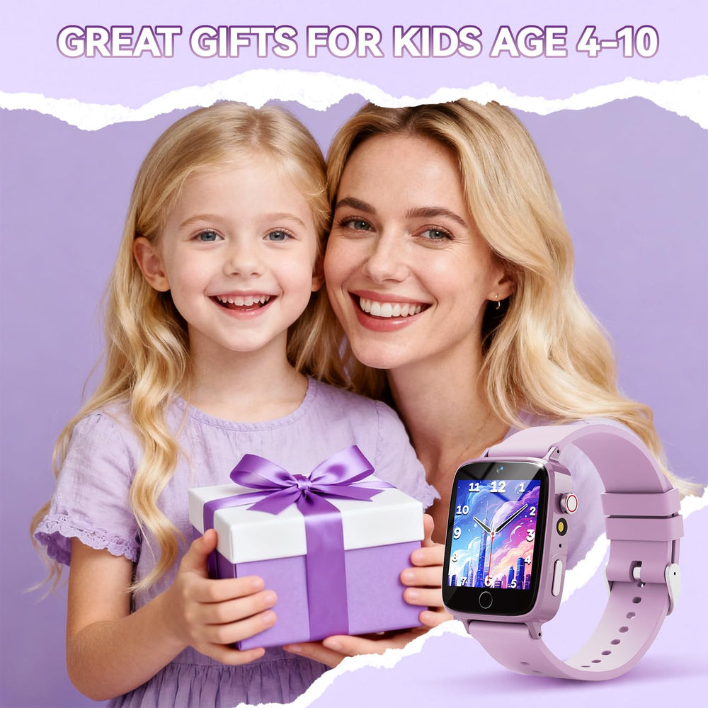 NBKLS Kids Smart Watch aluminum frame protected by a screen guard for daily wear.
