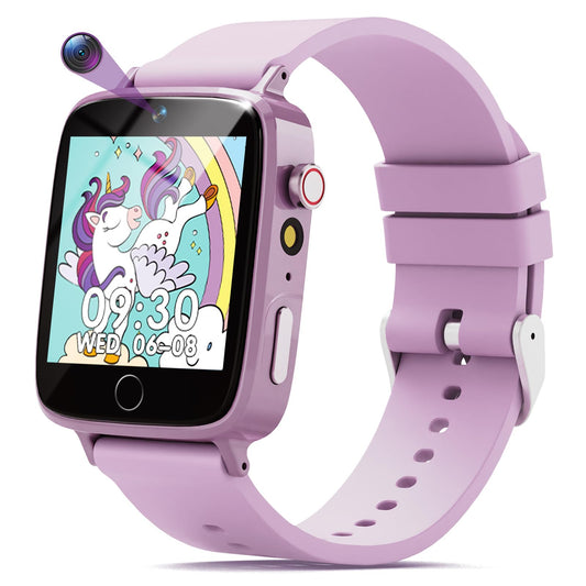 NBKLS Kids Smart Watch front display shows a colorful interface for learning and play.