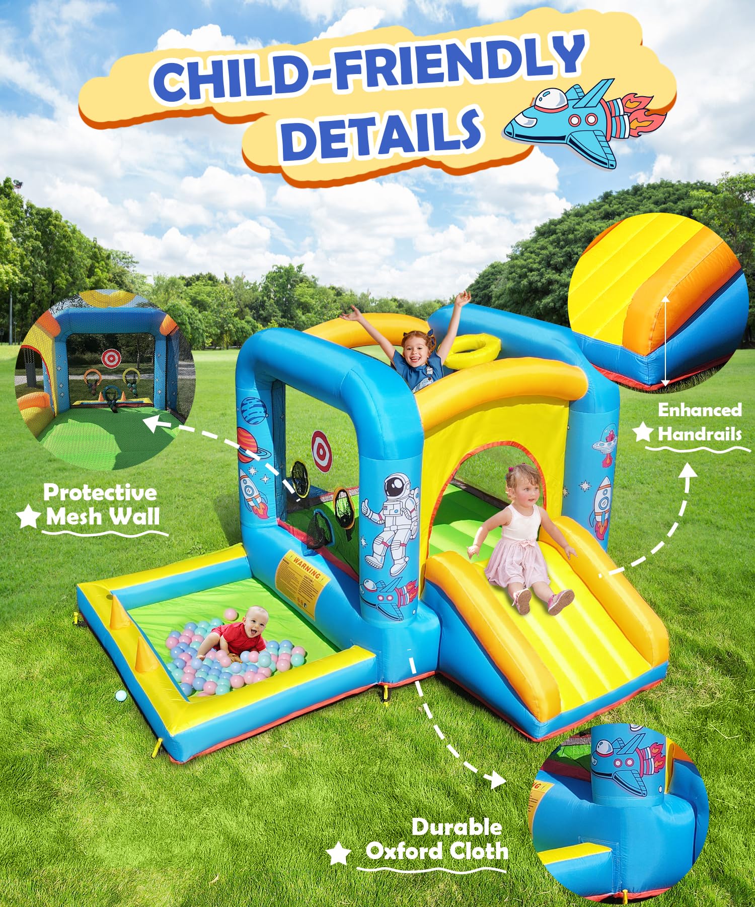 NBSPORT bounce house assembly kit demonstrating quick setup essentials