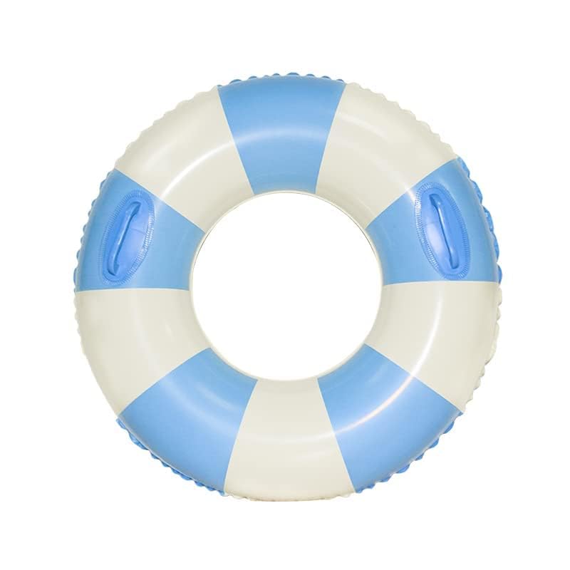 N/C pool float in blue stripes with two handles for kids.