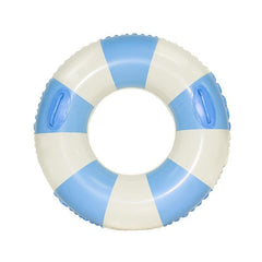 N/C pool float in blue stripes with two handles for kids.