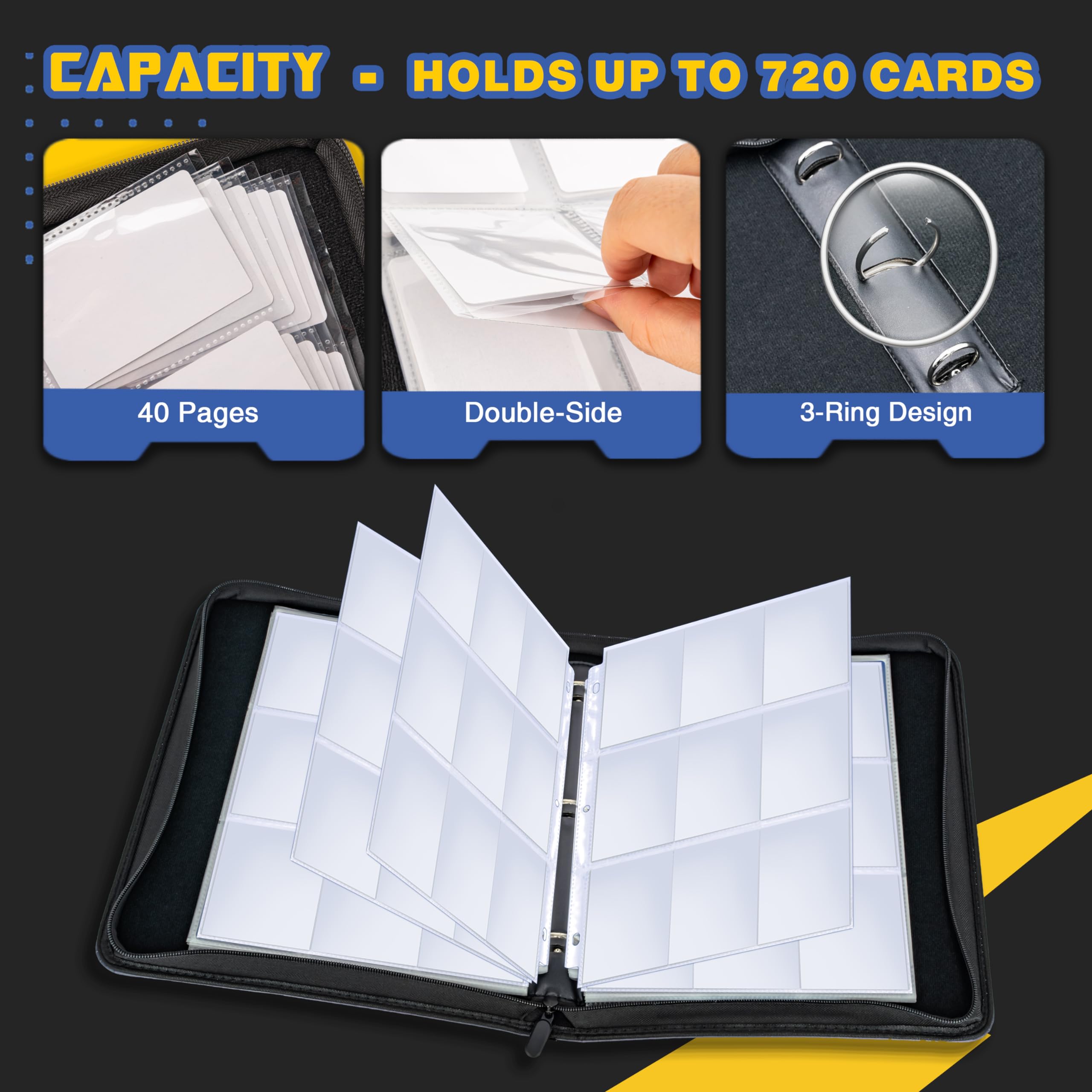 NeatoTek interior emphasizes nine-pocket pages to maximize display space