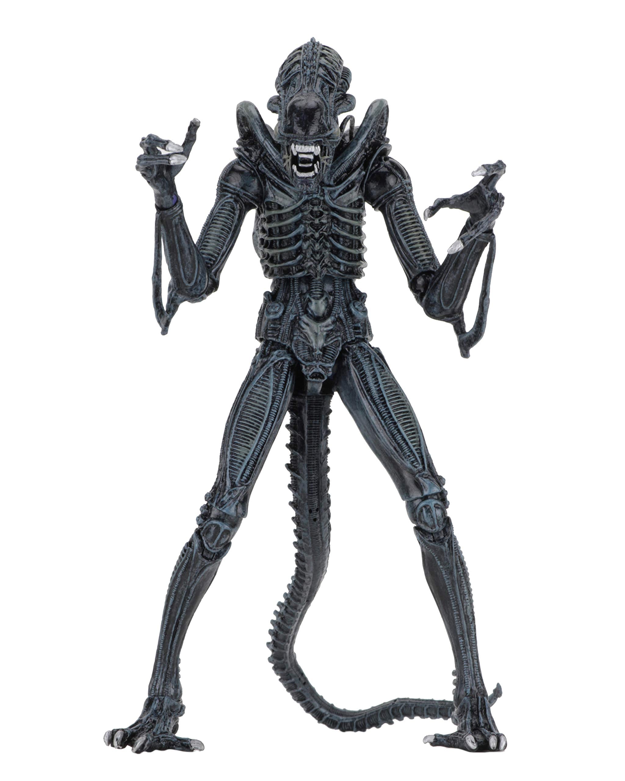 NECA Alien Warrior blue bendable tail enables flexible posing