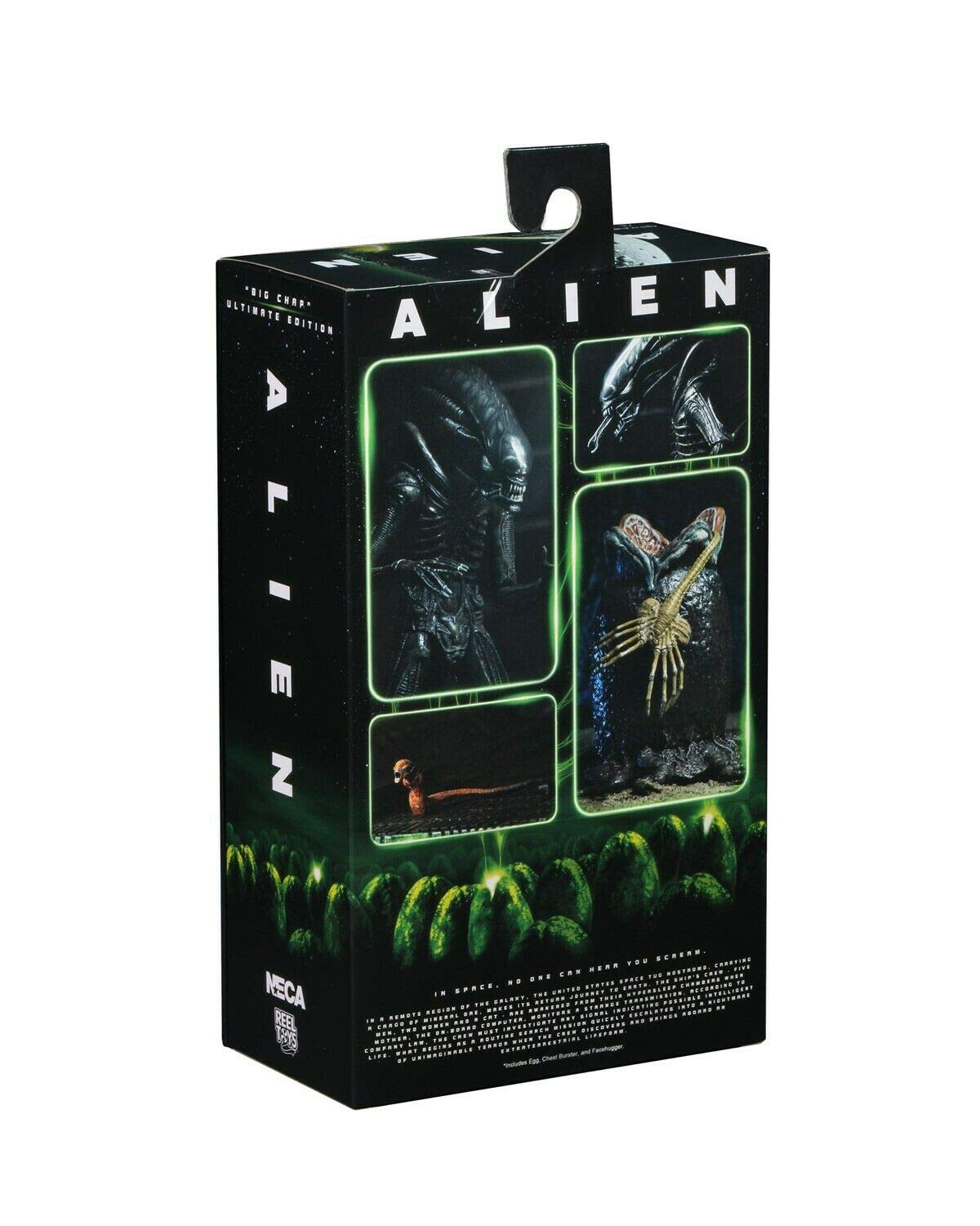 NECA Big Chap chestburster and facehugger accessories enhance display storytelling.