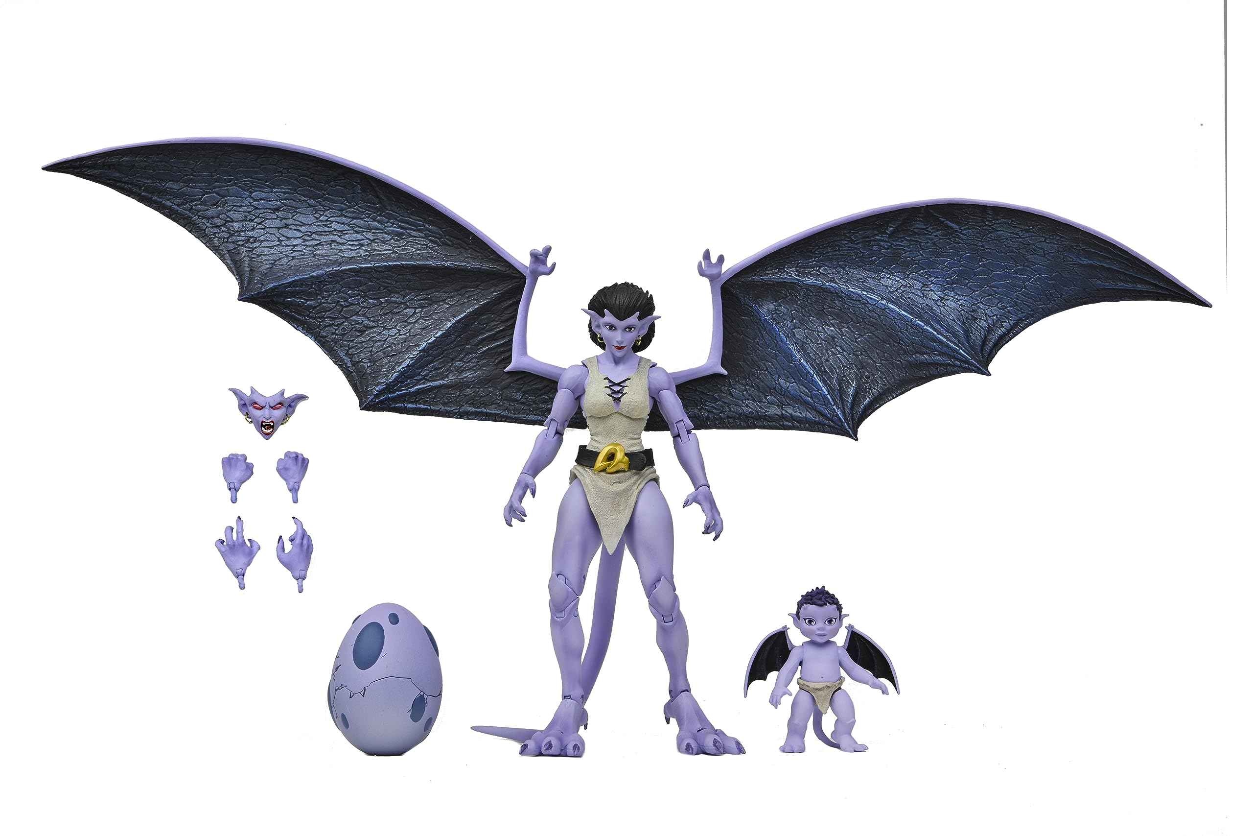 NECA Angela figure with wings and tail articulation for dramatic action poses.