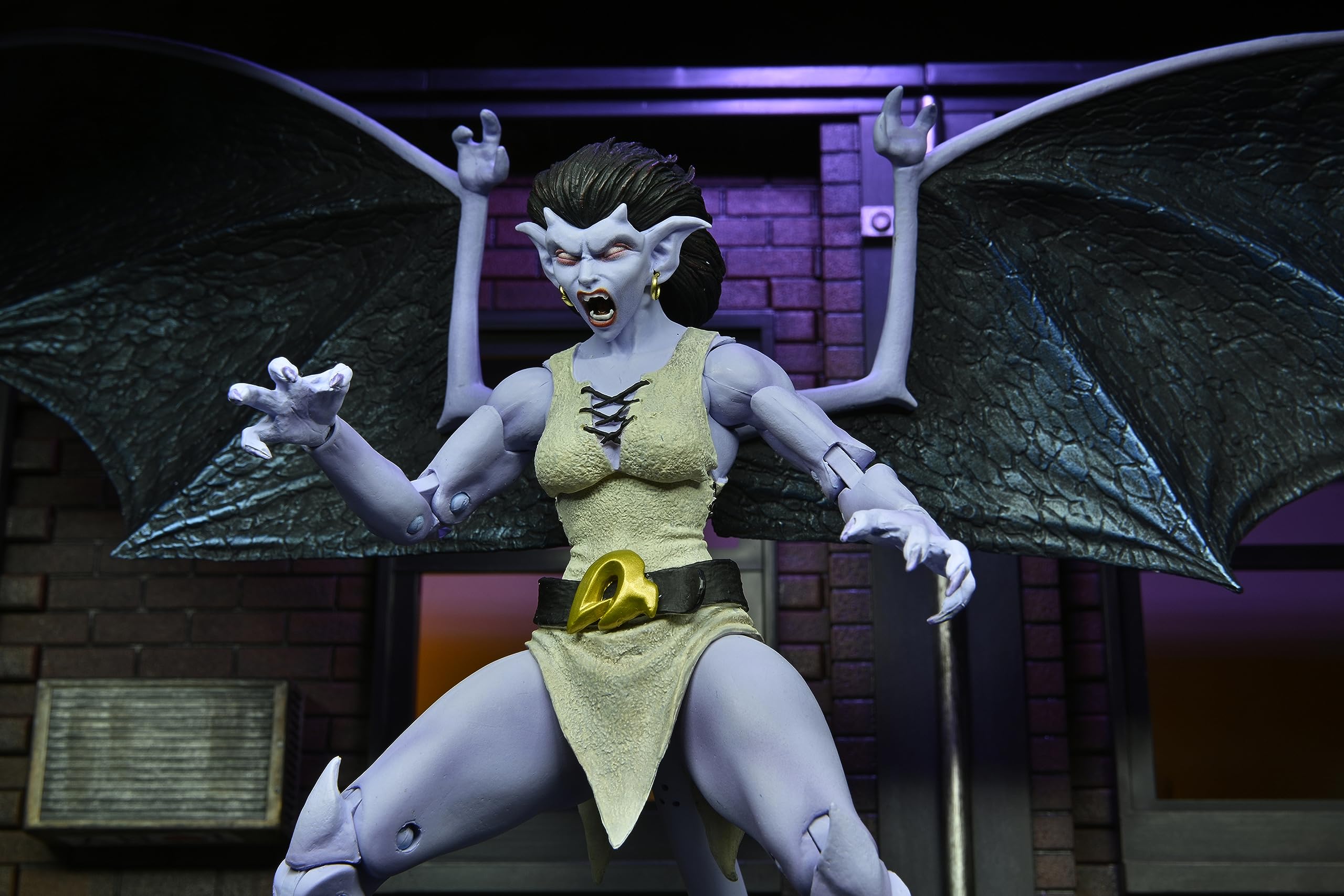 NECA Angela figure with interchangeable face plates for expressive display options.