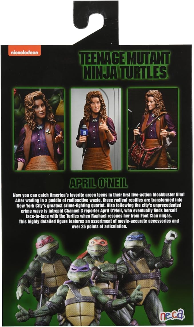 NECA April O'Neil packaging image shows collector-friendly window box