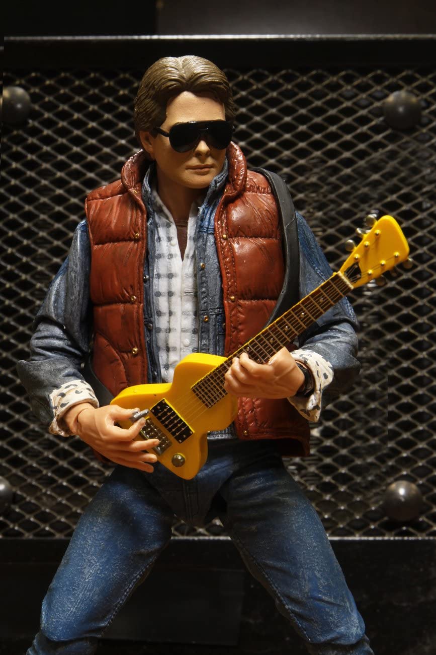 NECA Marty McFly II figure with self-adjusting jacket and auto-tying shoes for dynamic posing