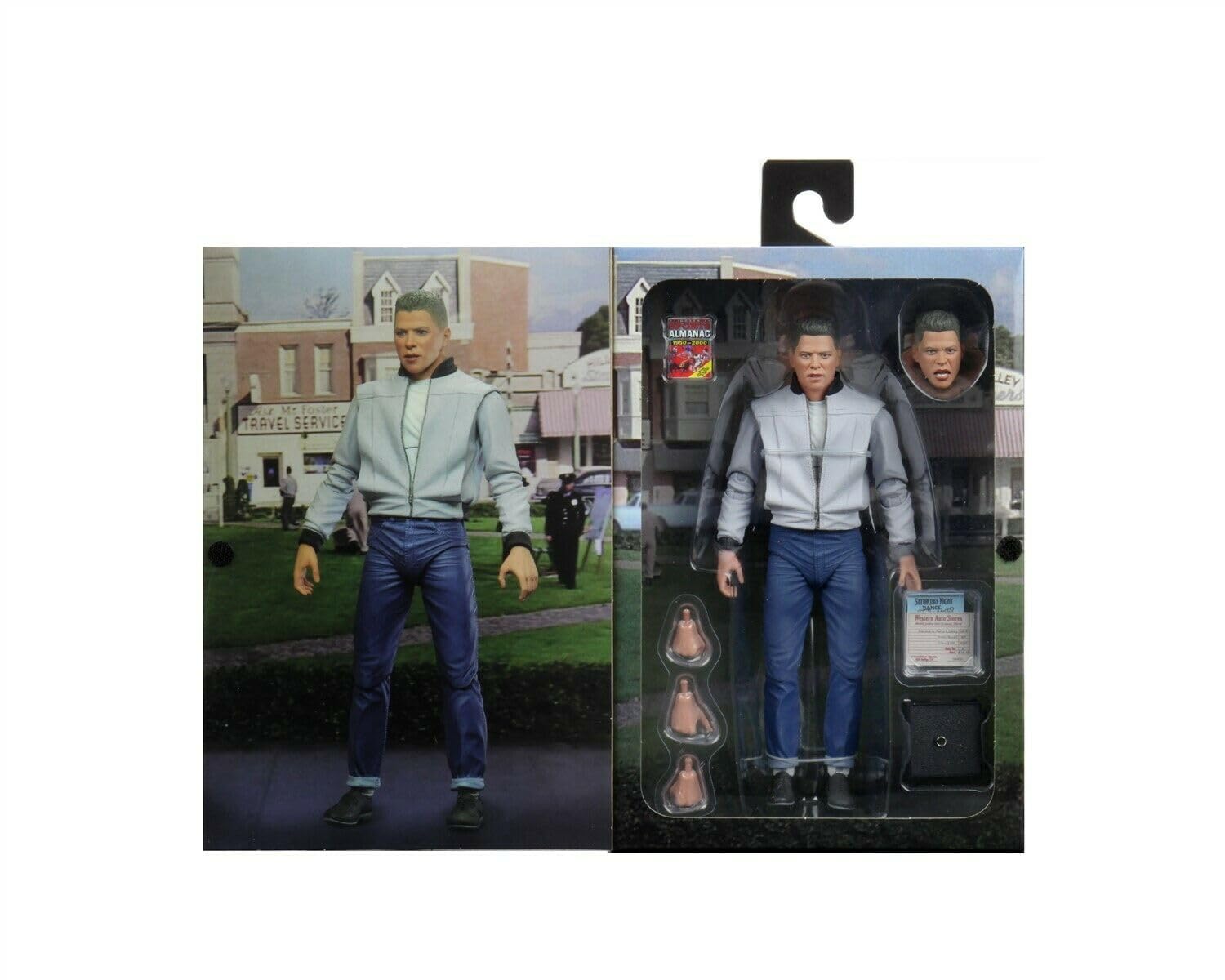 NECA Back to the Future Biff Tannen figure Enchantment Under the Sea outfit, ideal for nostalgic display.