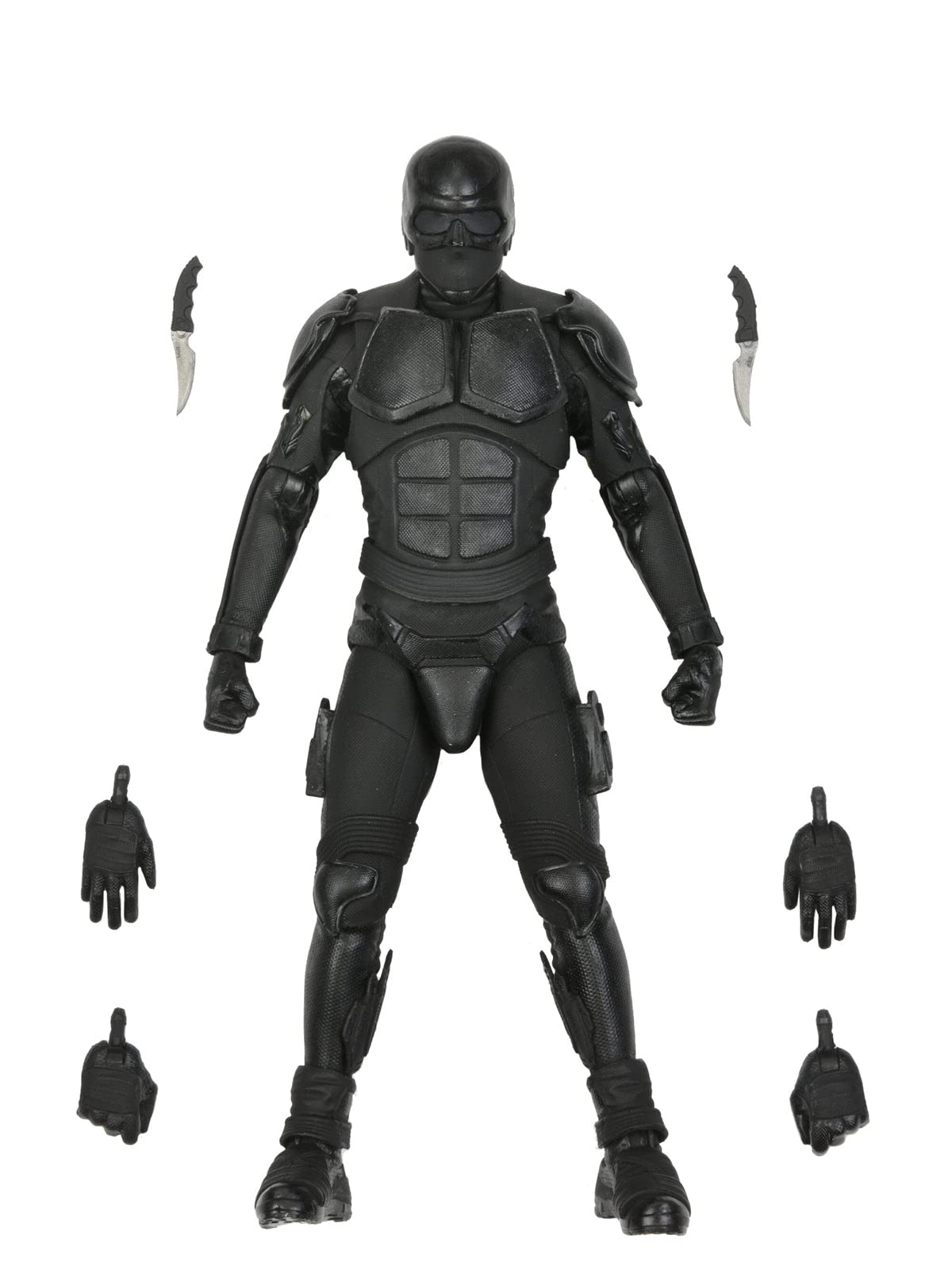 NECA The Boys Black Noir 7in figure front view for display and collection