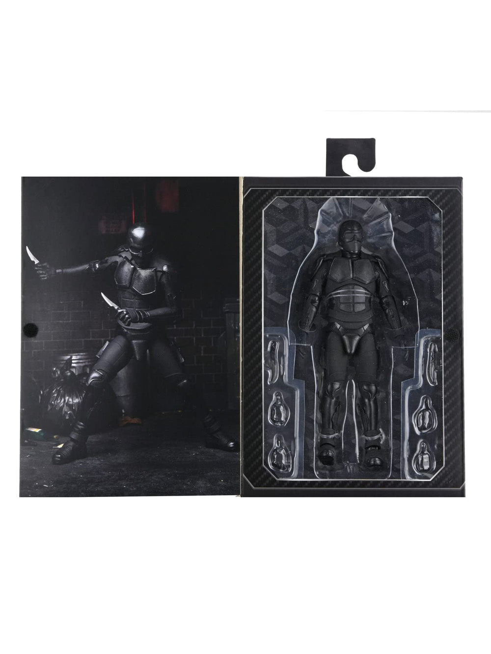 NECA The Boys Black Noir 7in figure packaging with opening window for collectors
