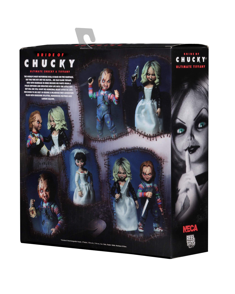 NECA Bride of Chucky packaging with opening flap for easy display access