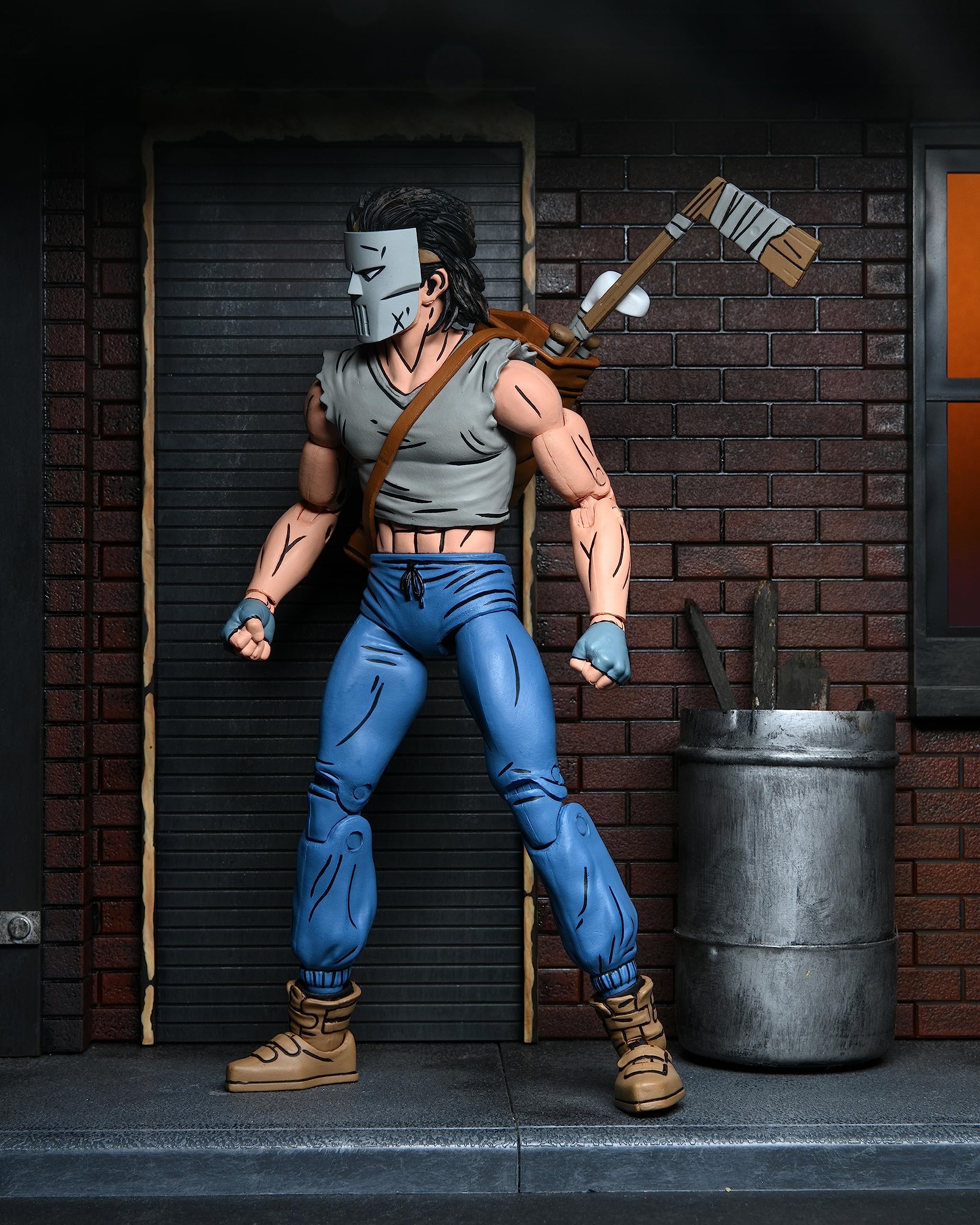 NECA Casey Jones 7-Inch figure hockey stick for action-packed scenes.