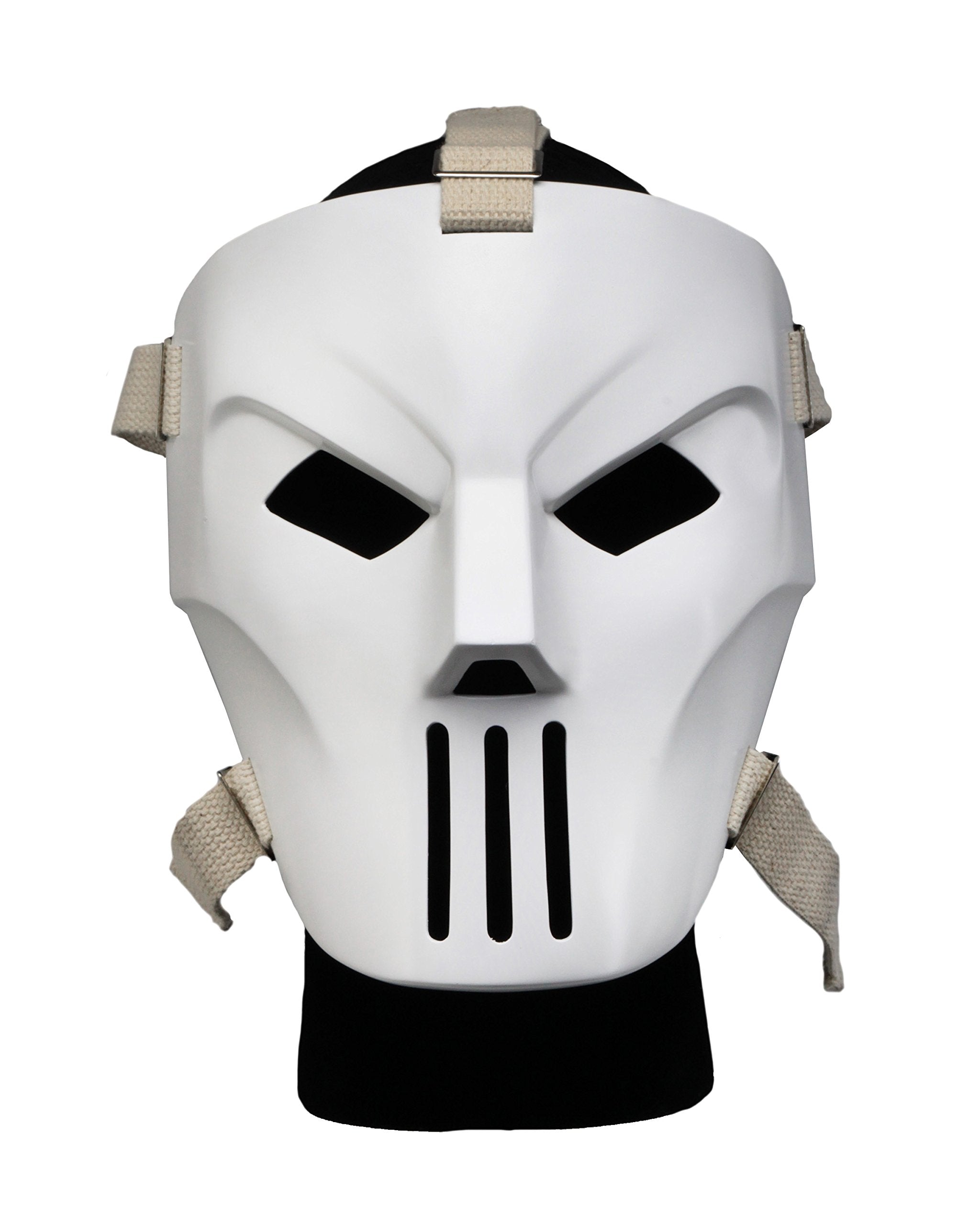 NECA Casey Jones mask close-up with screen-accurate paint for display or cosplay.