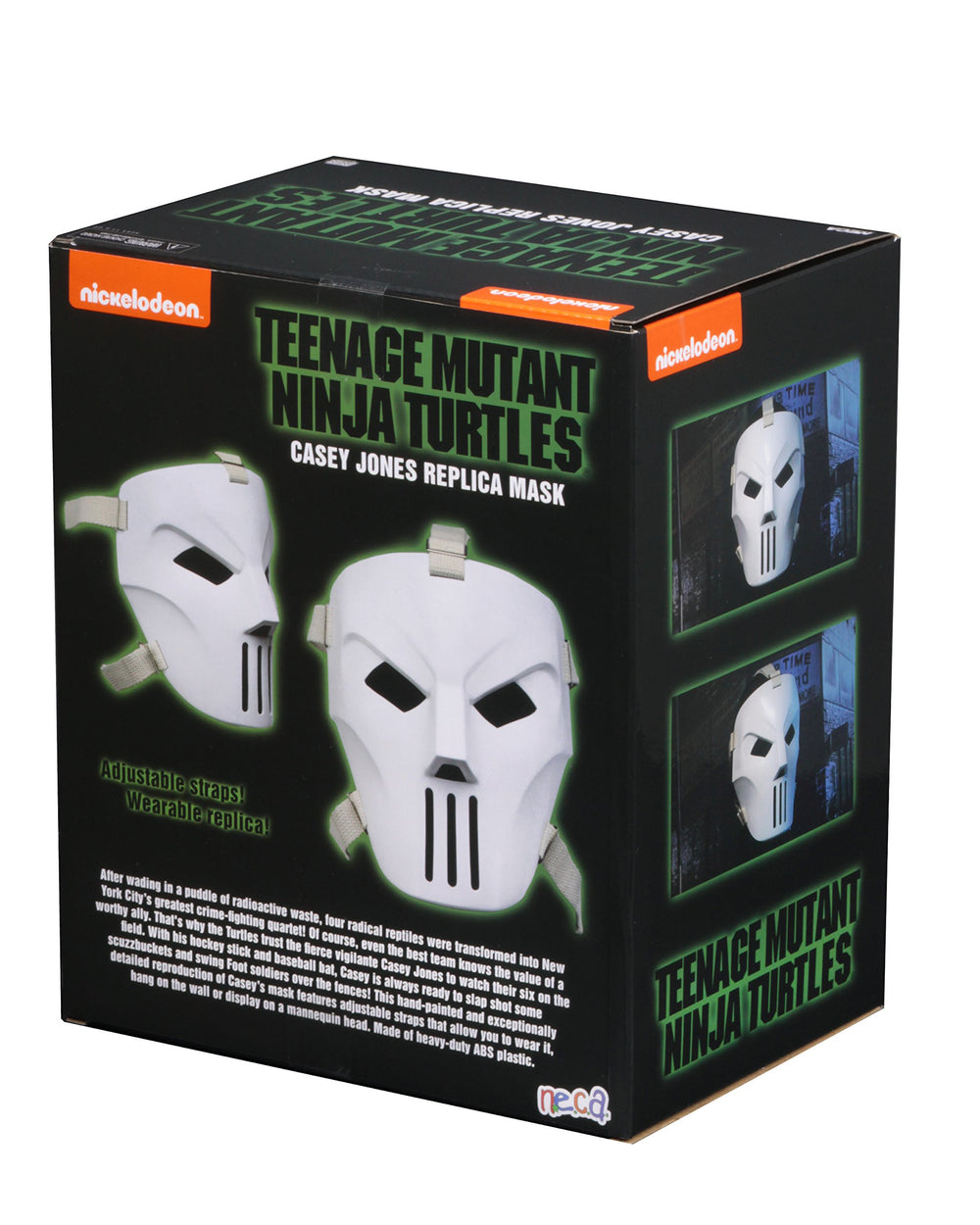 NECA Casey Jones mask on-wall display highlighting authentic movie craftsmanship.