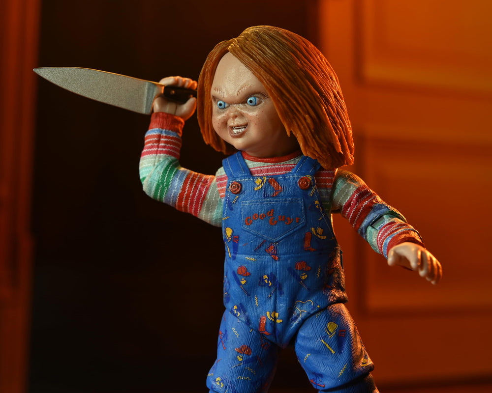 NECA Chucky deluxe window box packaging for collector-friendly viewing.