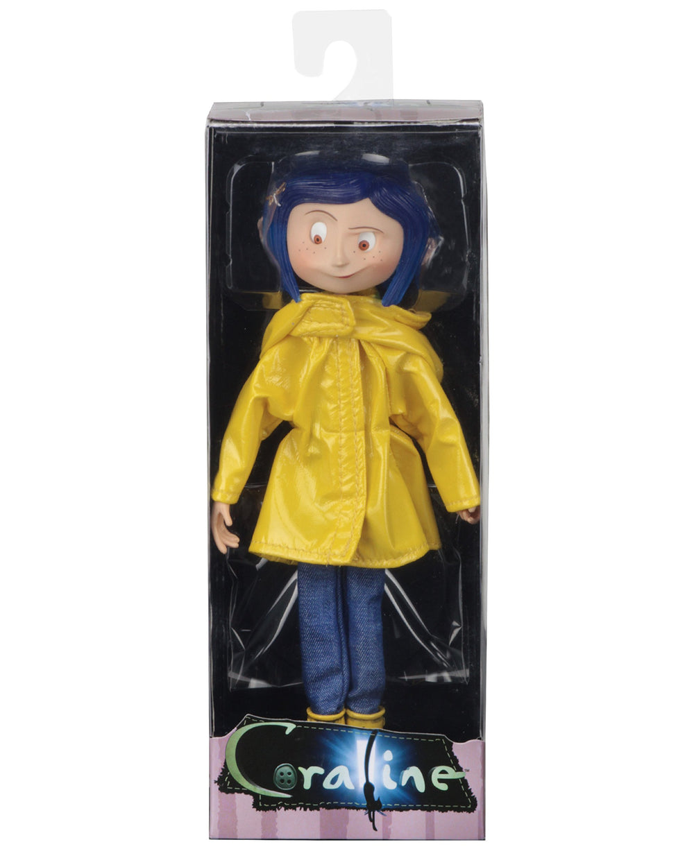 NECA Coraline bendy doll removable clothing for quick styling changes.