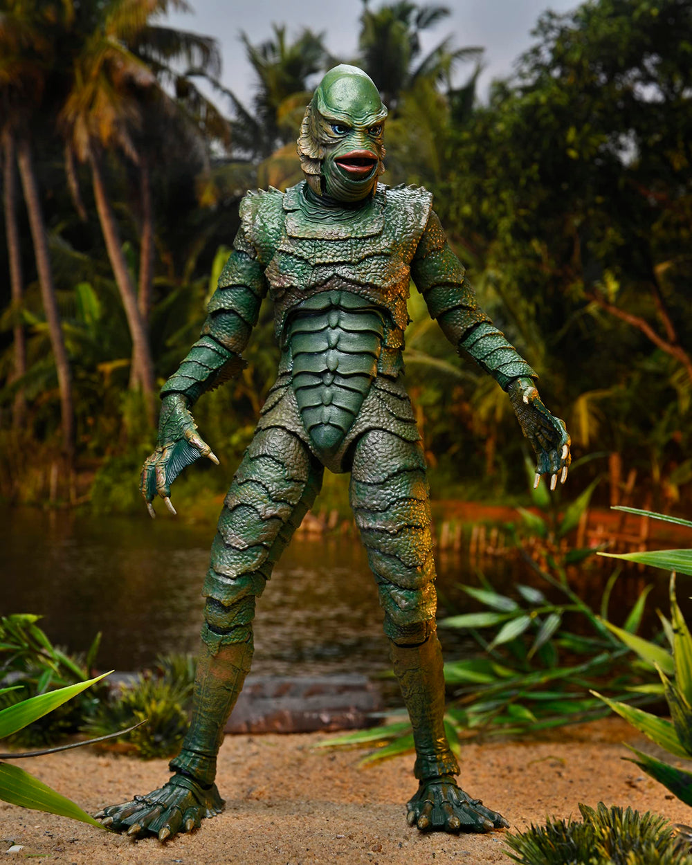 NECA Creature from the Black Lagoon packaging window box ensures secure collectible-ready display