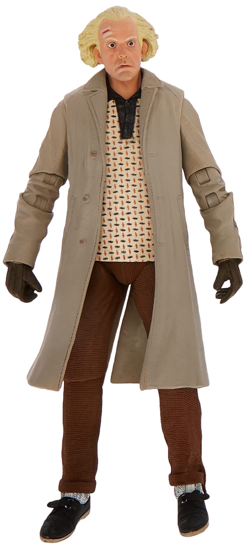 NECA Doc Brown flux capacitor drawing enhances the set's technical vibe