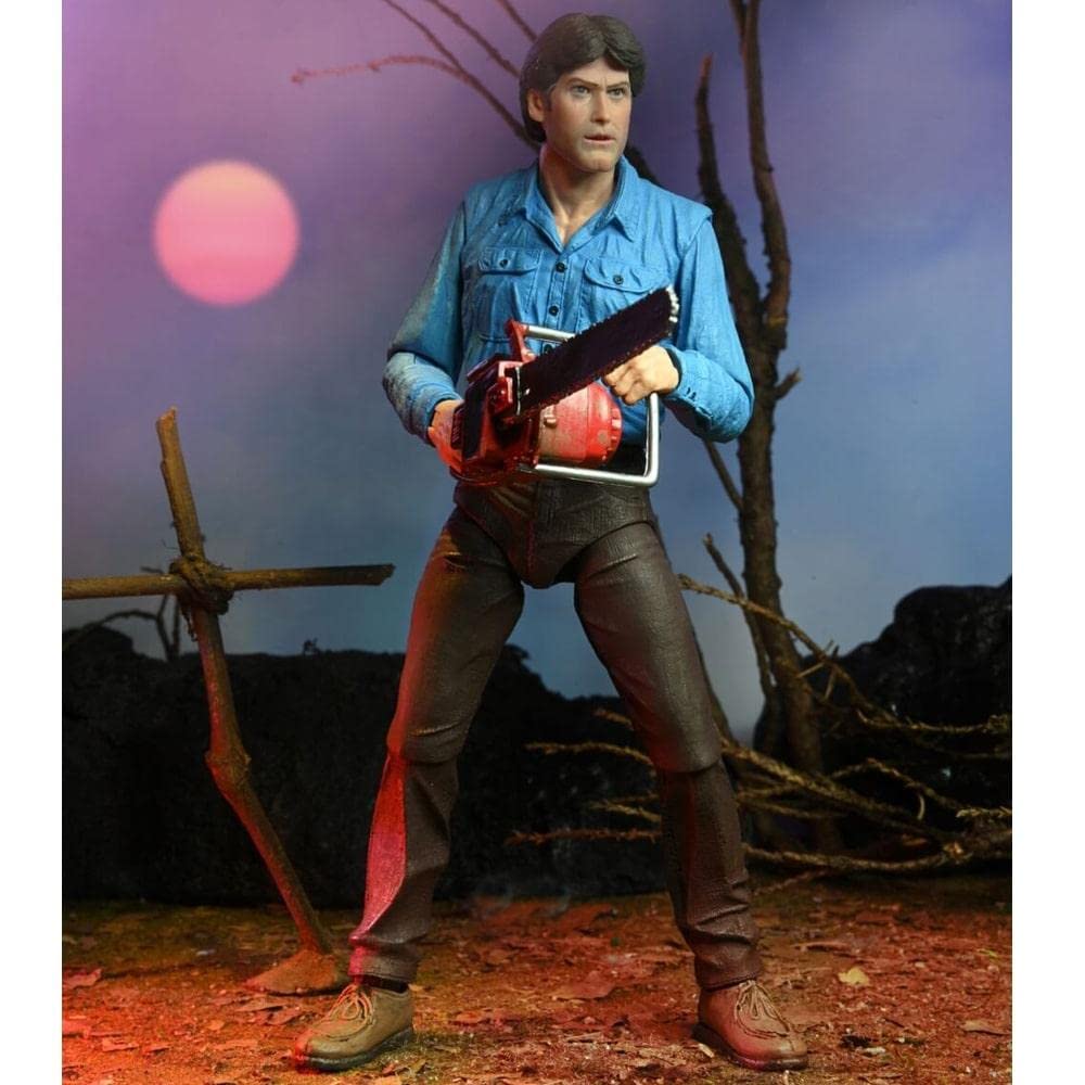 NECA Evil Dead Ash 40th anniversary window box capturing retro packaging nostalgia