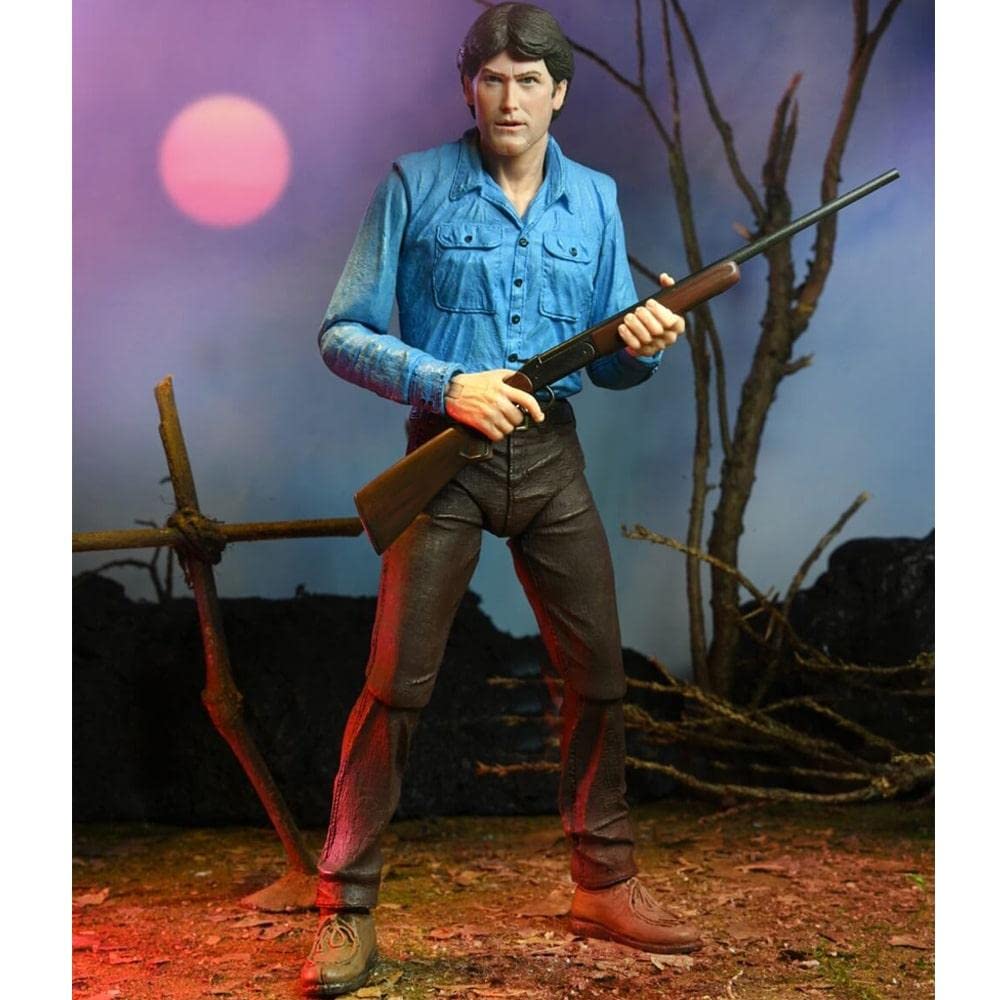NECA Evil Dead Ash accessory set with chainsaw and shotgun enhances display storytelling