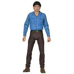 NECA Evil Dead Ash figure front view highlighting detailed sculpt and poseability