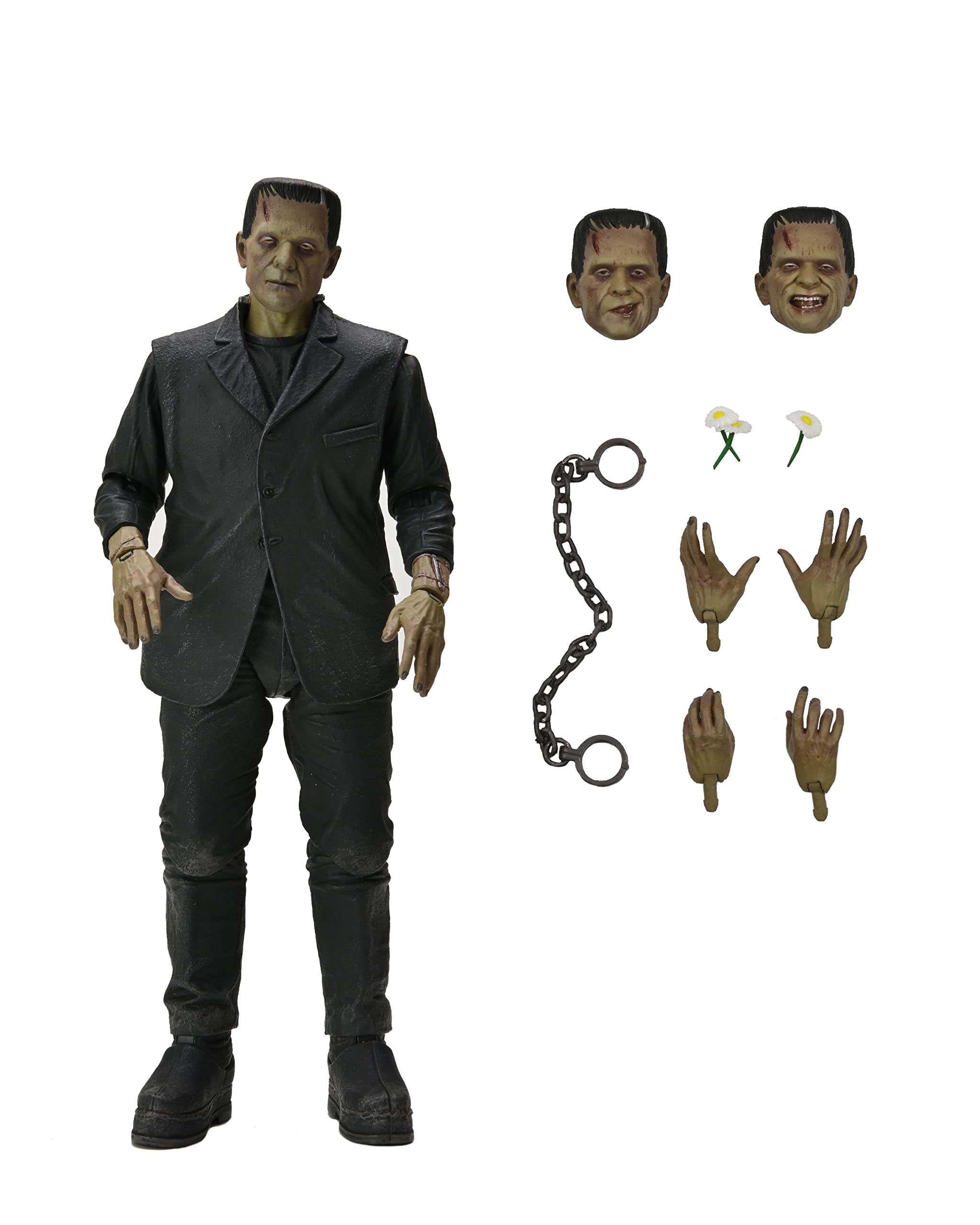 NECA Frankenstein Ultimate color heads collection for versatile posing.