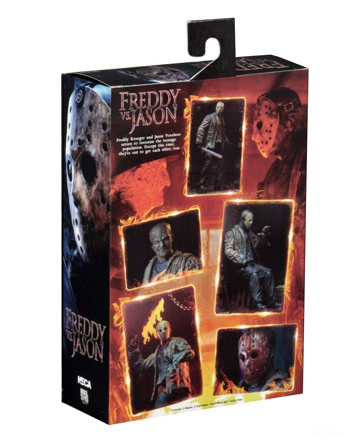 NECA Freddy vs Jason Ultimate Jason figure closeup detail emphasizes sculpt textures.
