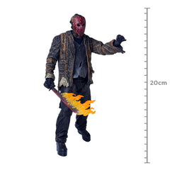 NECA Freddy vs Jason Ultimate Jason figure side view for dynamic shelf poses.