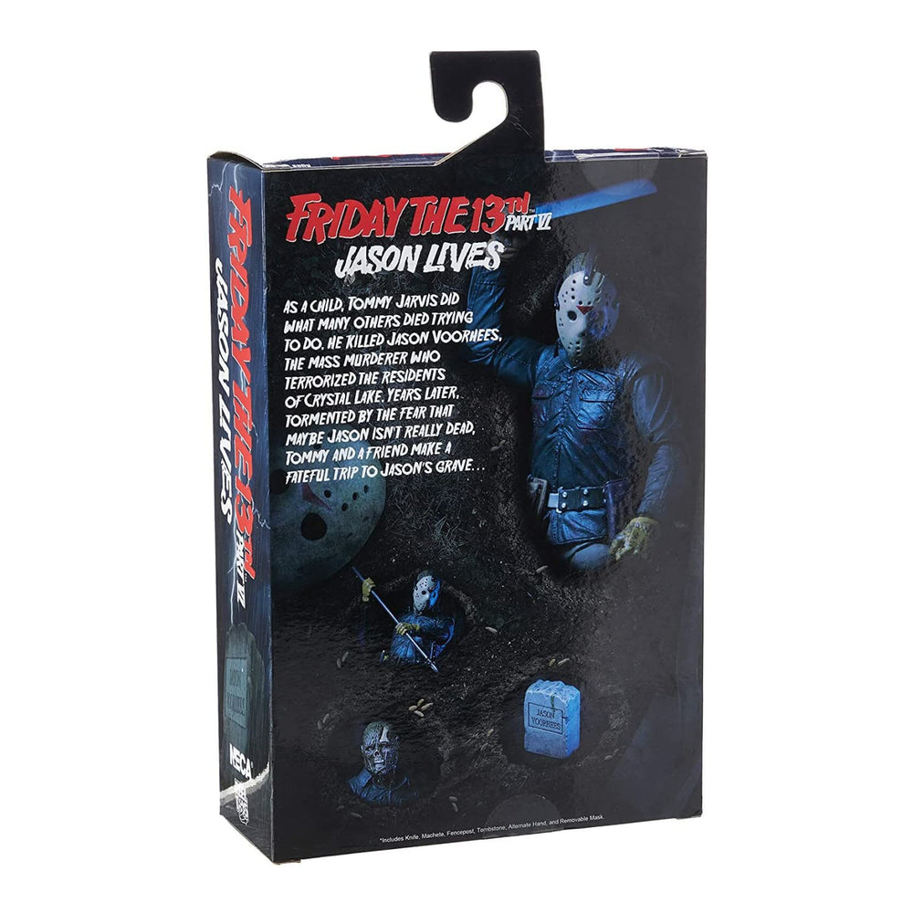 NECA Part 6 Jason tombstone accessory enhances display scenes.
