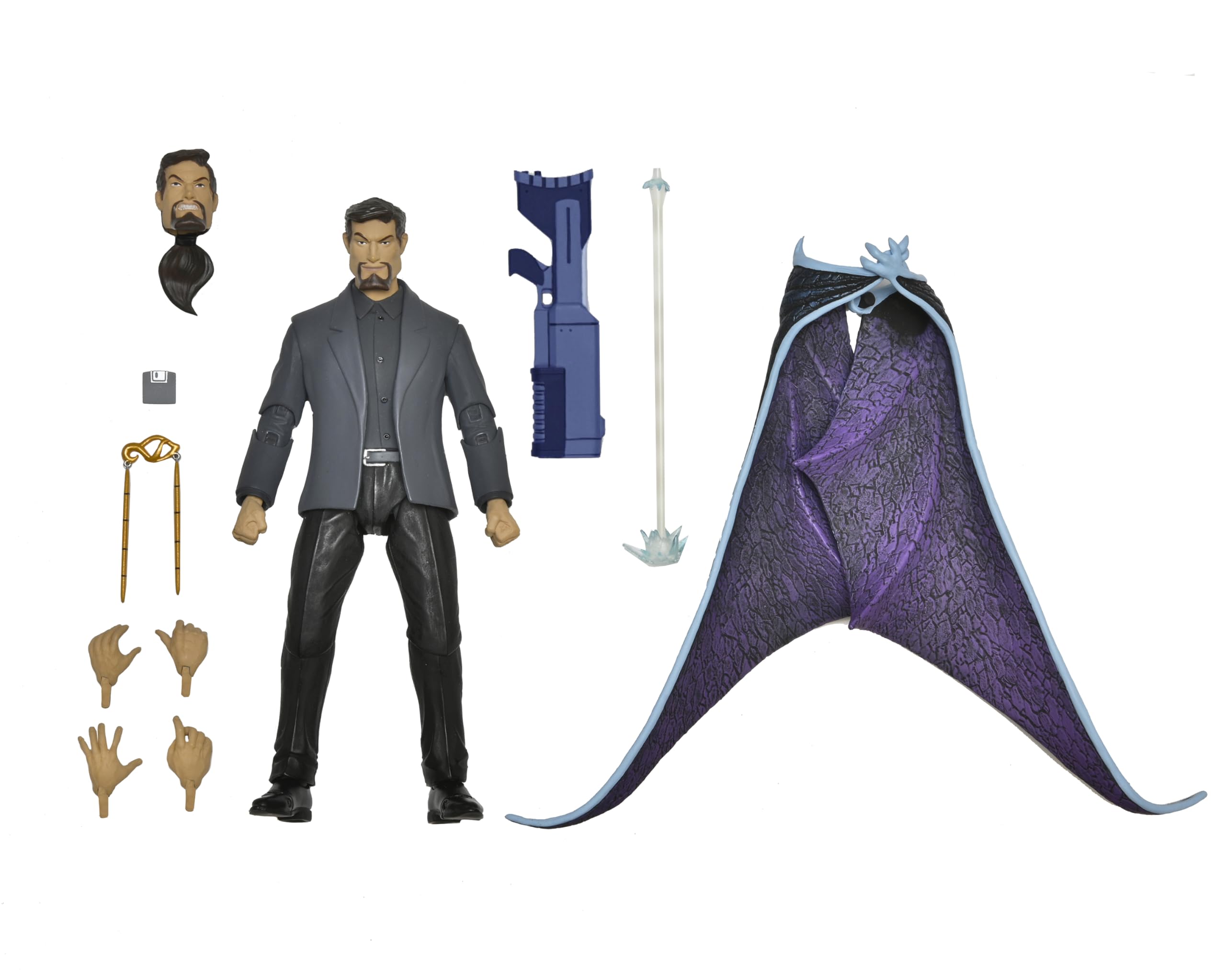 NECA Gargoyles David Xanatos ultimate figure ready for dynamic display and collection.