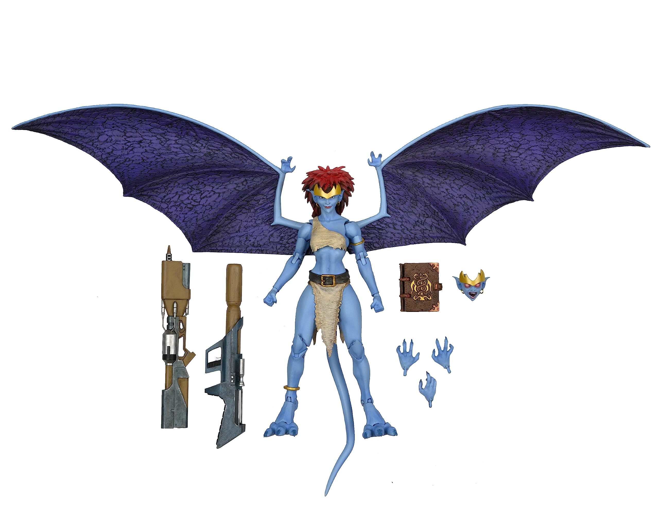 Accessories including particle beam weapon and bazooka with Grimorum Arcanorum book