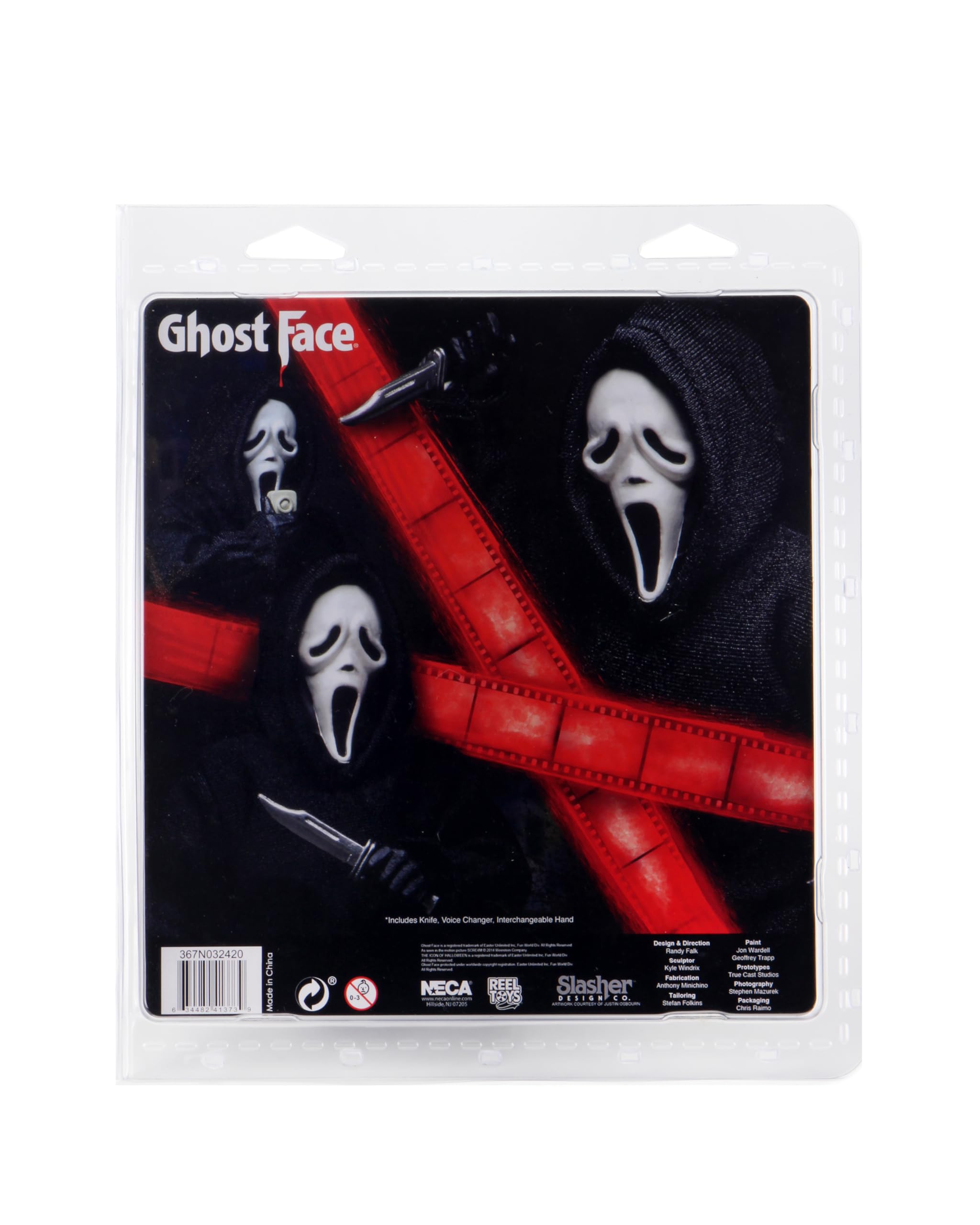 NECA Ghost Face interchangeable hands enable dynamic posing options.