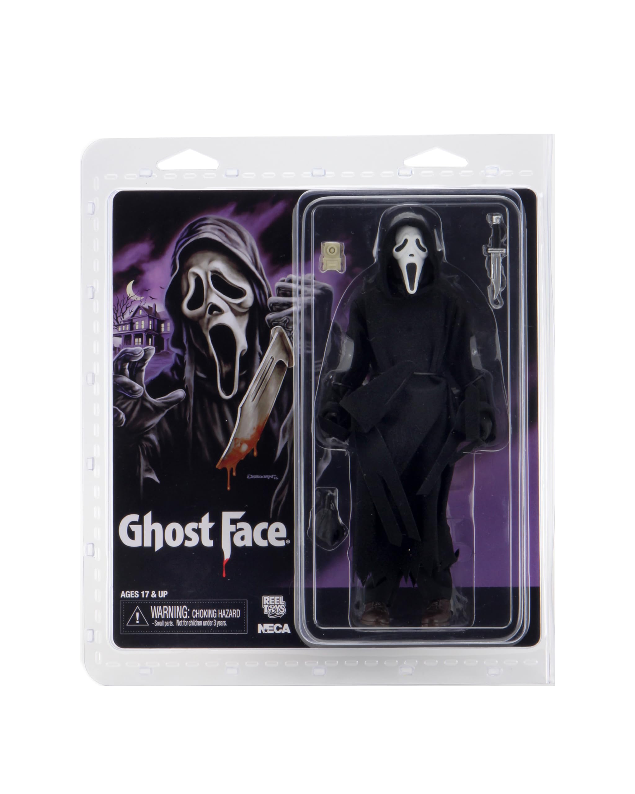 NECA Ghost Face screen-accurate mask adds authentic detail for collectors.