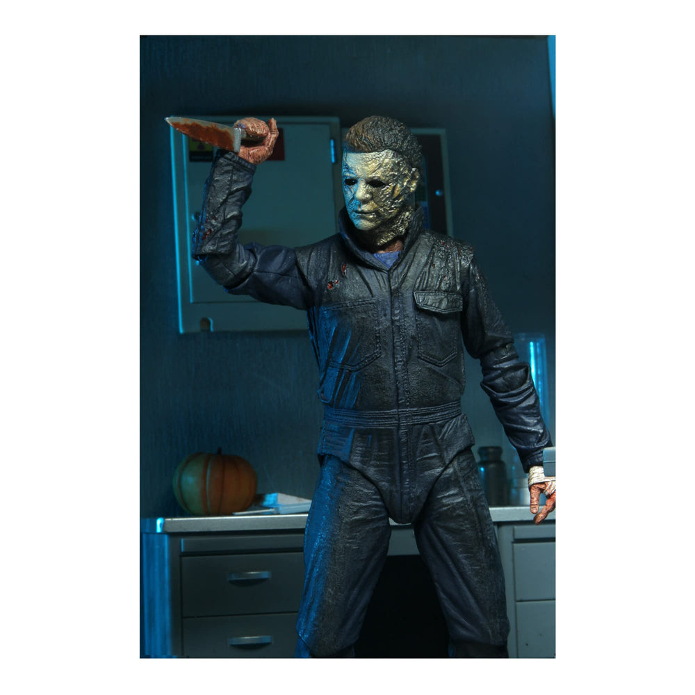 NECA Michael Myers window box packaging showcases collectible presentation