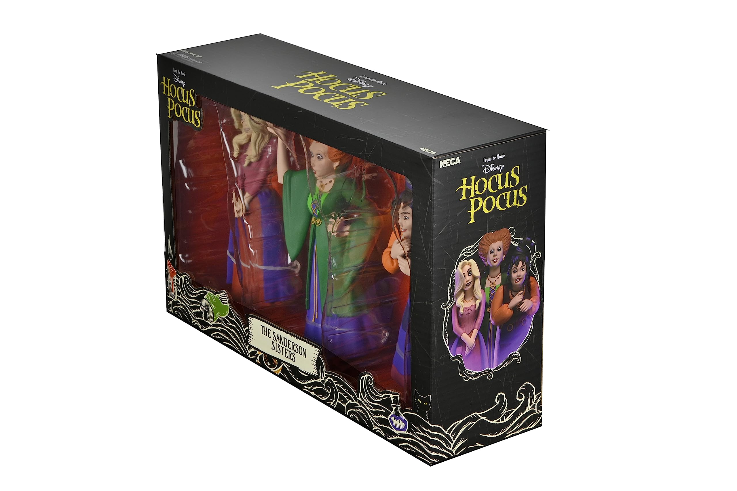 NECA Hocus Pocus 6-inch scale figures offer decorative, collectible play value.