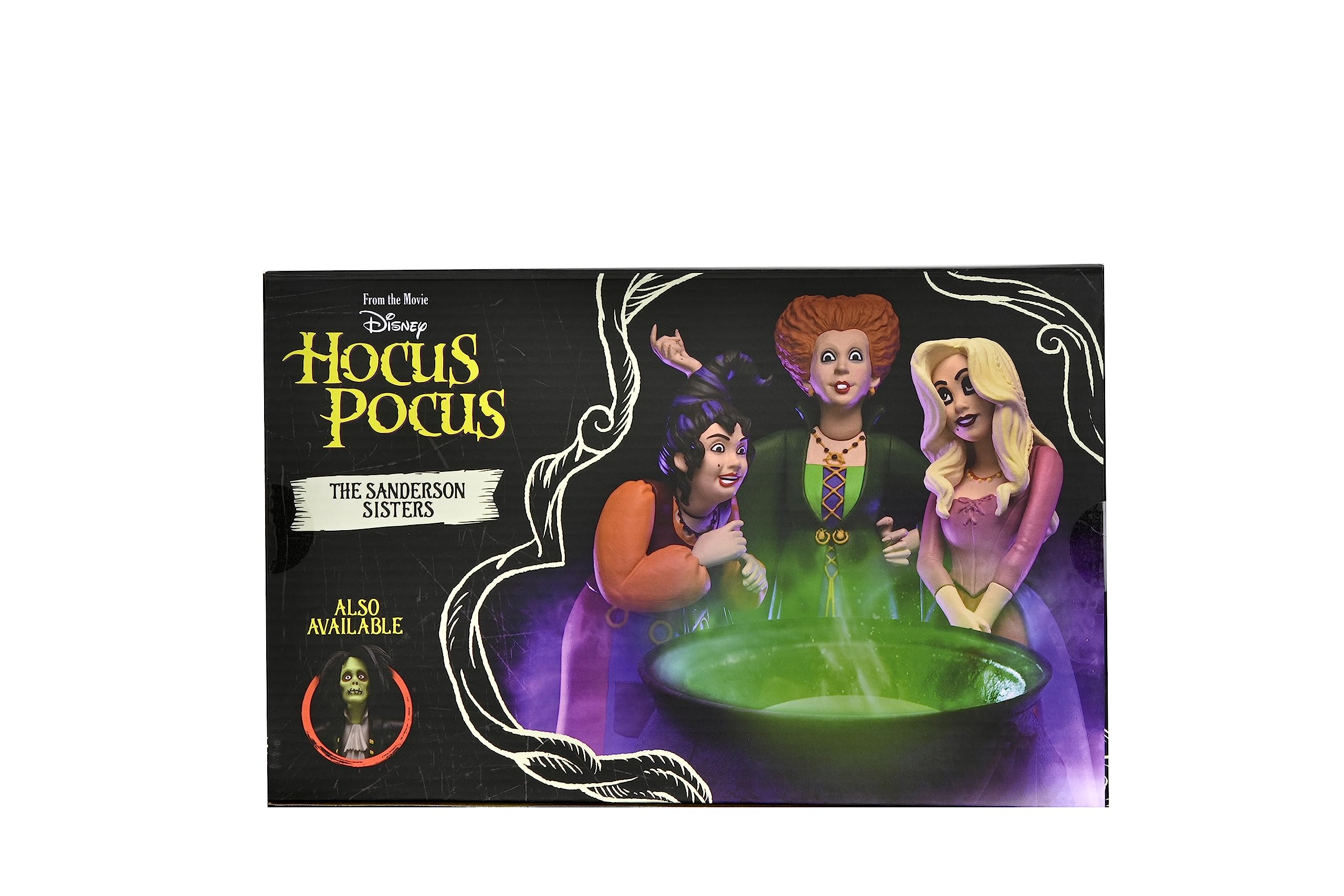 NECA Hocus Pocus three-pack in window box supports easy gifting and display.