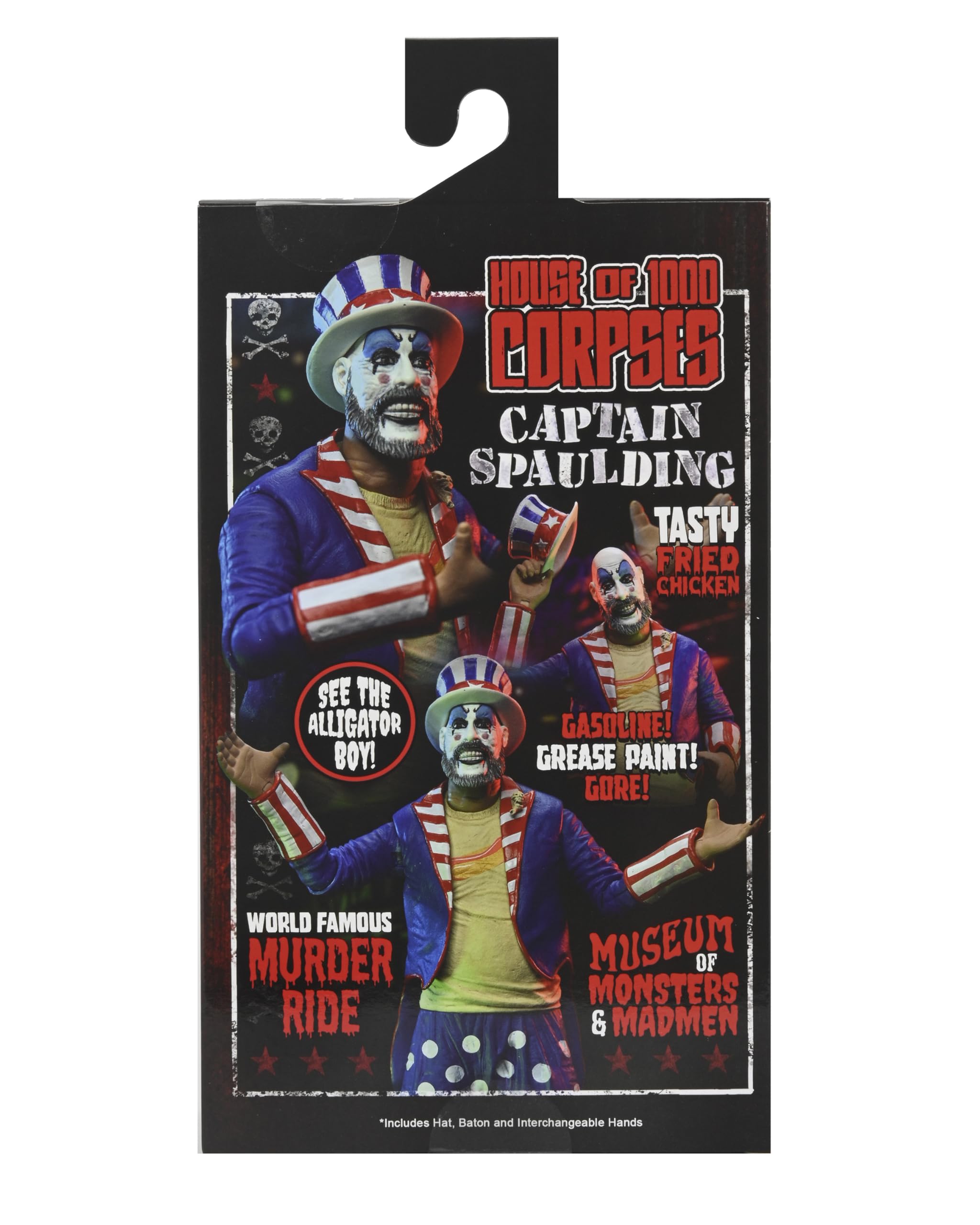 NECA Captain Spaulding figure at 7-inch scale for compact, versatile displays.