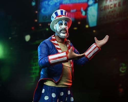 NECA Captain Spaulding figure with interchangeable hand for dynamic display poses.