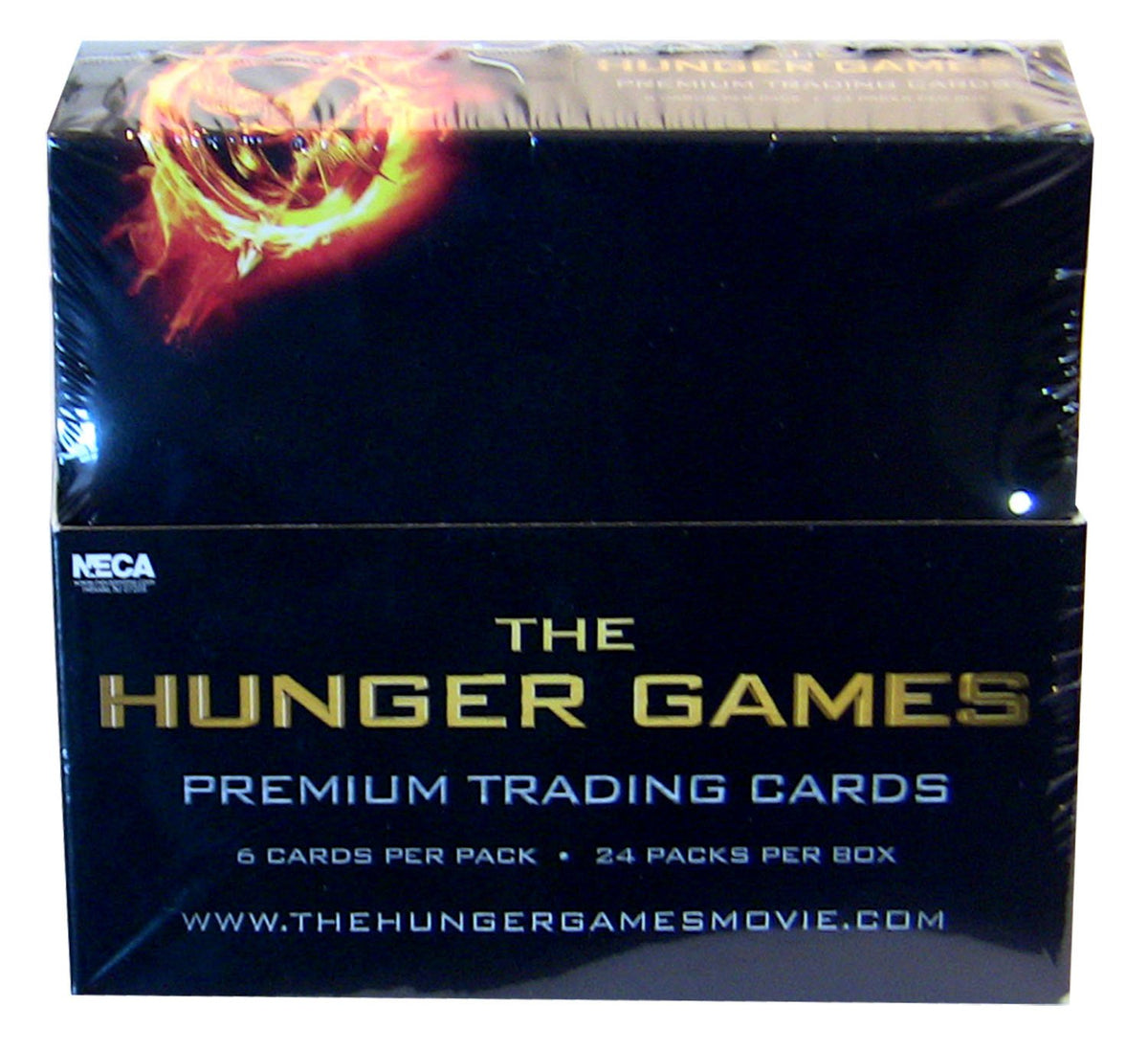 NECA Hunger Games trading cards box with 24 packs for collectors
